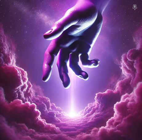 Purple Hand in the sky
