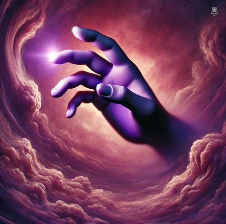 Purple Hand in the sky